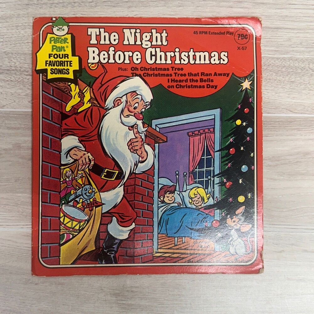 Peter Pan Records – The Night Before Christmas EP 1960 Peter Pan Christmas 45